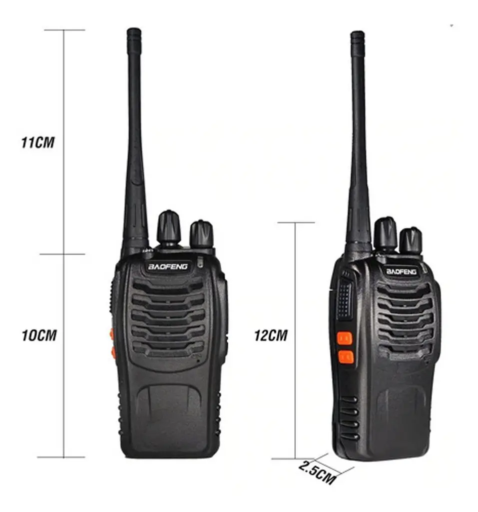 Walkie Talkie Radios Baofeng Comunicación X 2 Uhf Y Baterías