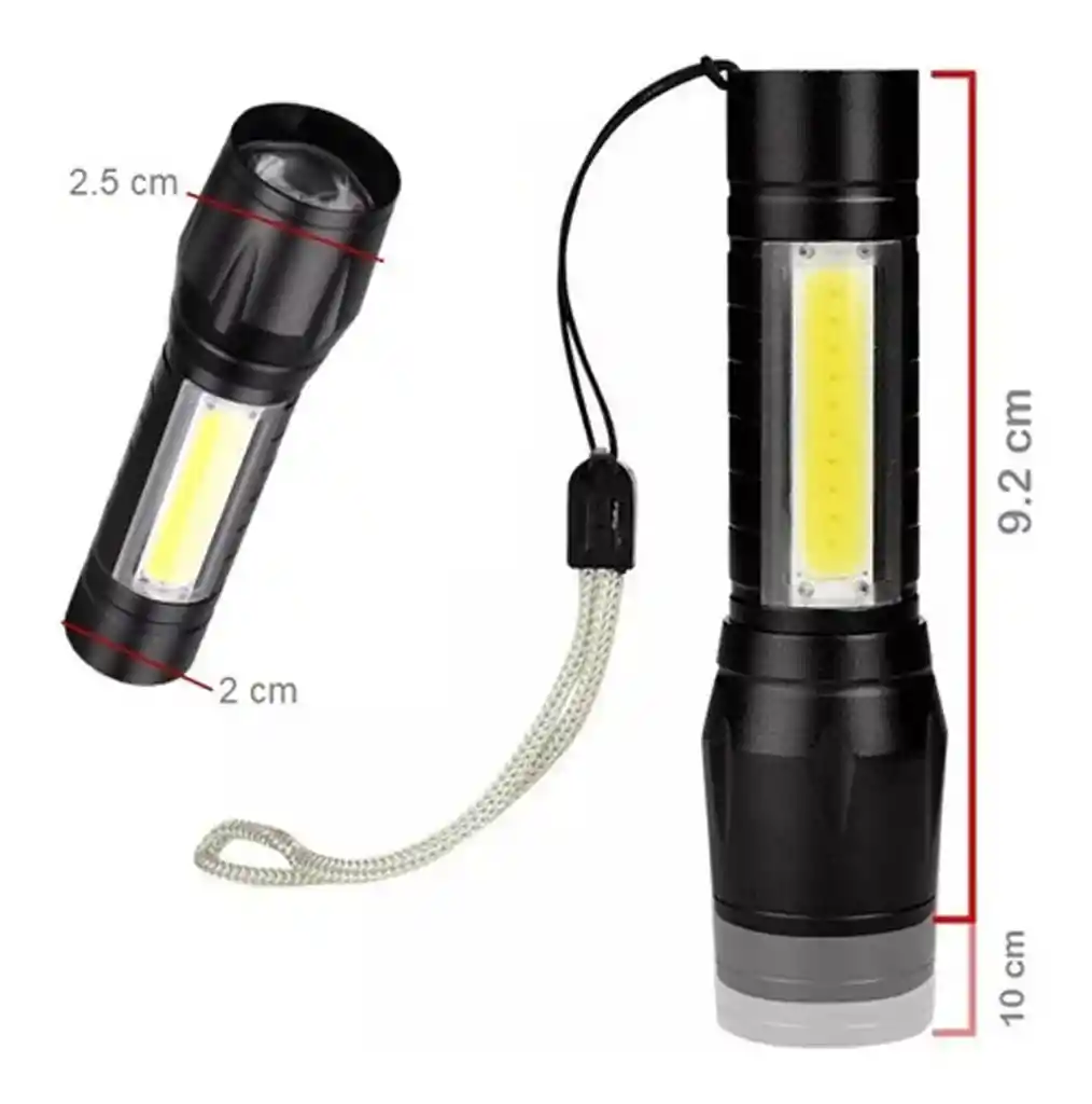 Linterna Doble Función Led Recargable Mini Con Estuche