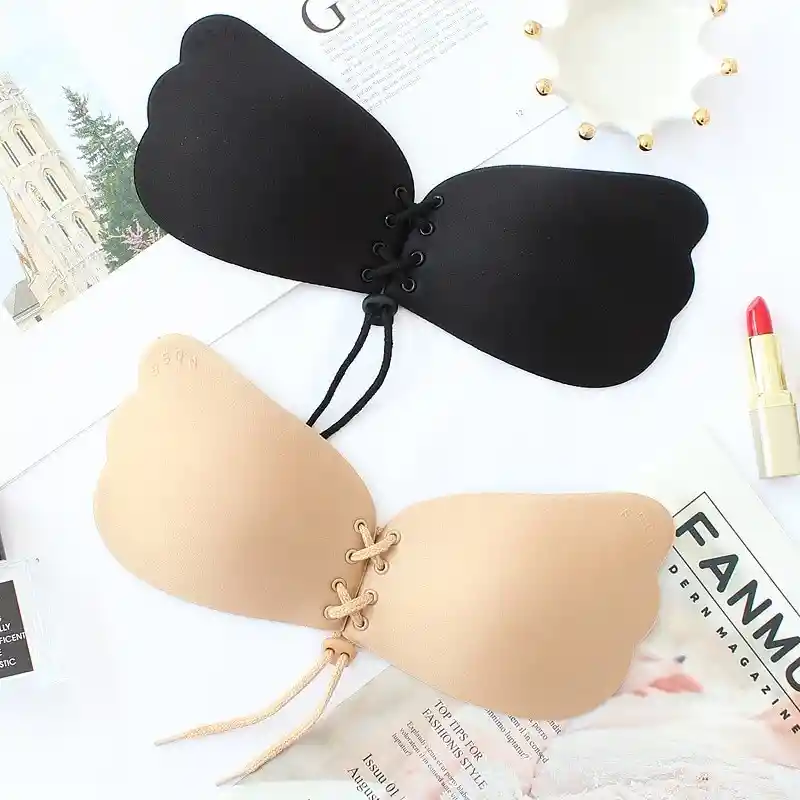 Brasier Sujetador Invisible Adhesivo Strapless Beige C:36