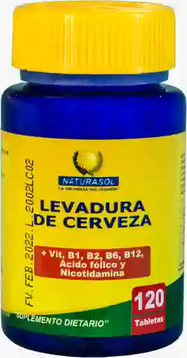Levadura De Cerveza Naturasol X120 Tabletas