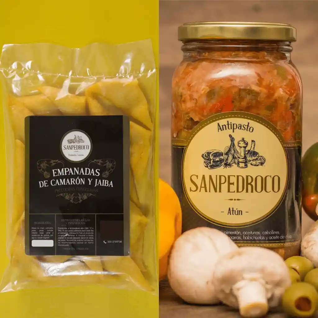 Combo Empanadas De Camarón Y Jaiba X10 + Antipasto De Atún 250g