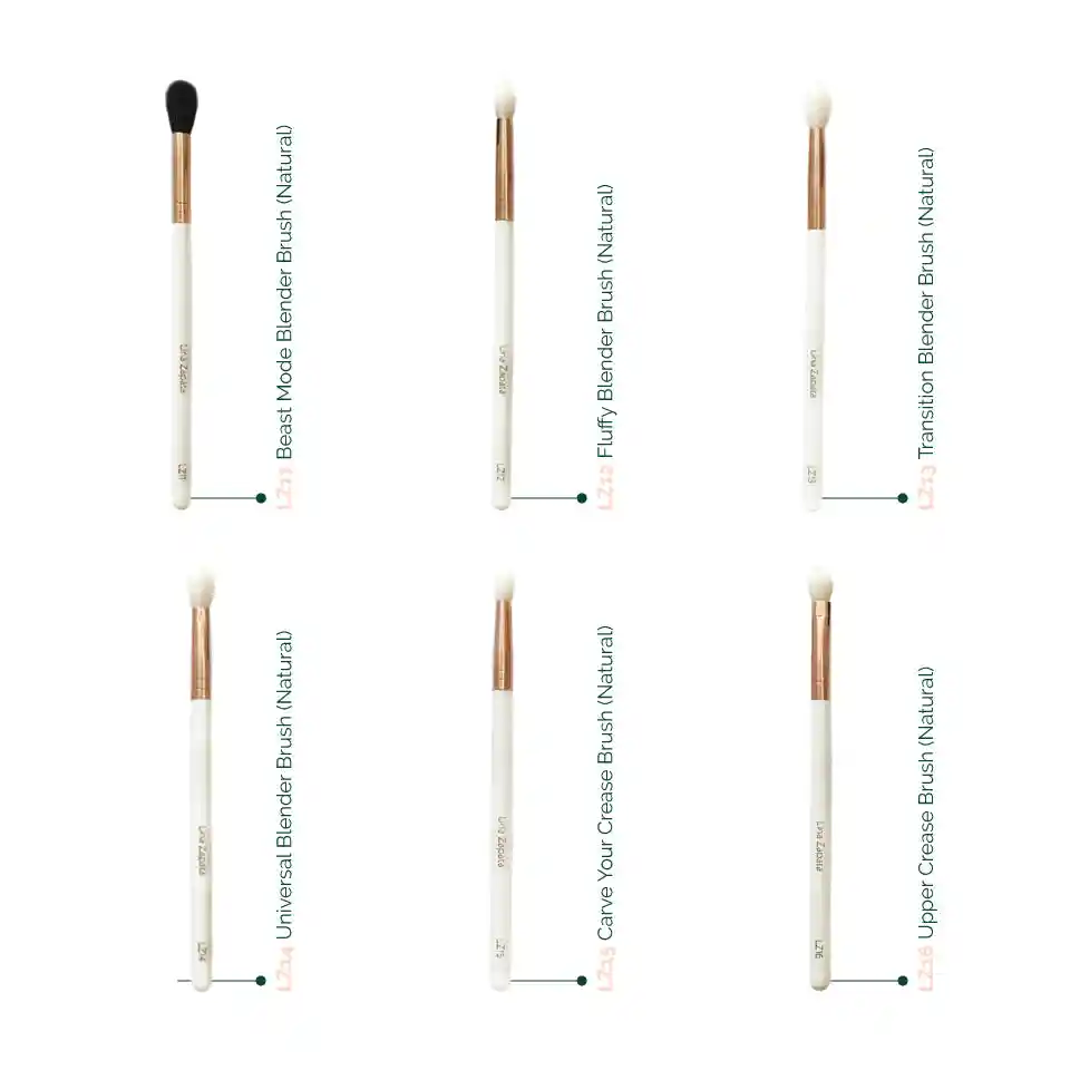 Colección Premium Brochas Profesionales Luxury - 24 Brochas Para Rostro Y Ojos
