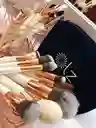 Colección Premium Brochas Profesionales Luxury - 24 Brochas Para Rostro Y Ojos