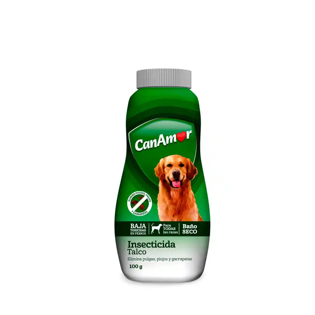  CanAmor Talco  Insecticida Perros 100 Grs 