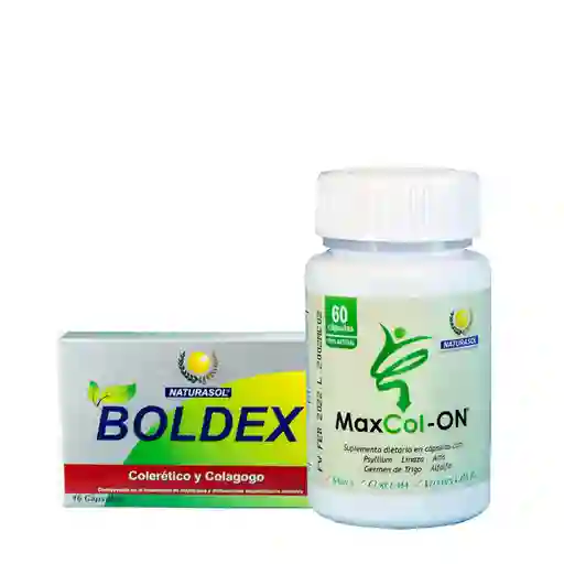 Boldex 16 Capsulas + Maxcol-on 60 Capsulas Naturasol