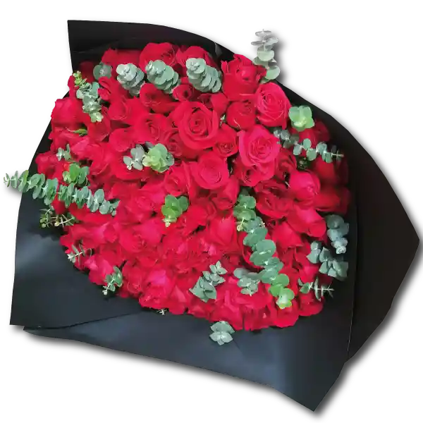 Bouquet 100 Rosas Rojas