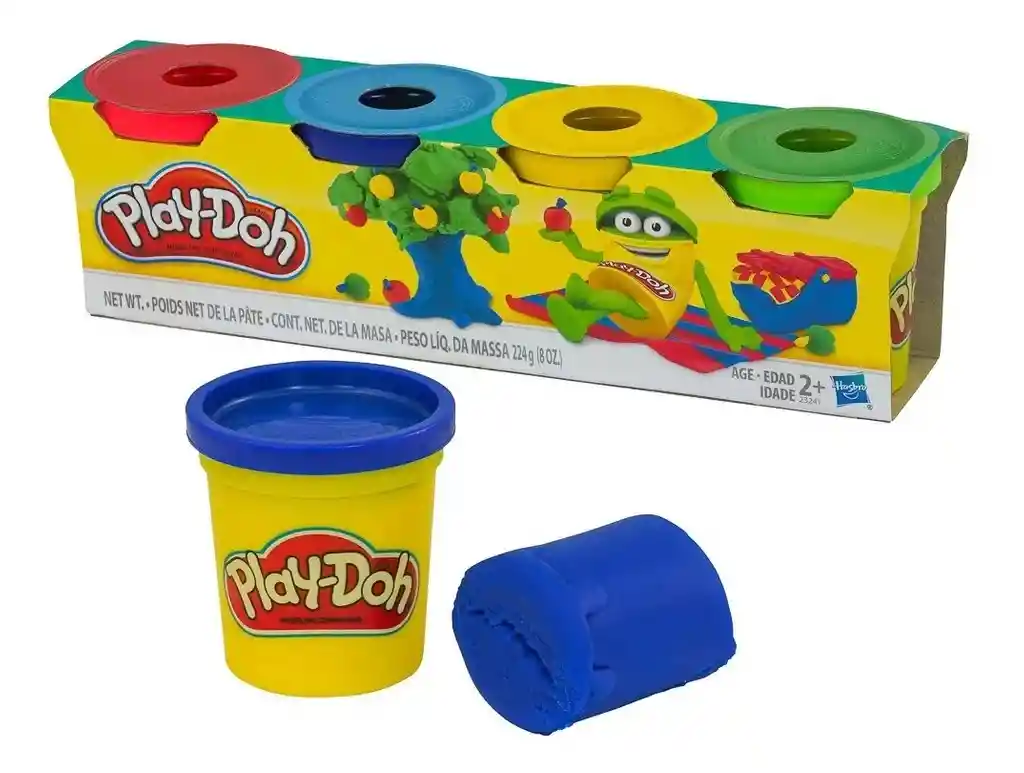  Plastilina  Play Doh  4 Colores Para Ninos Didactico 56G 
