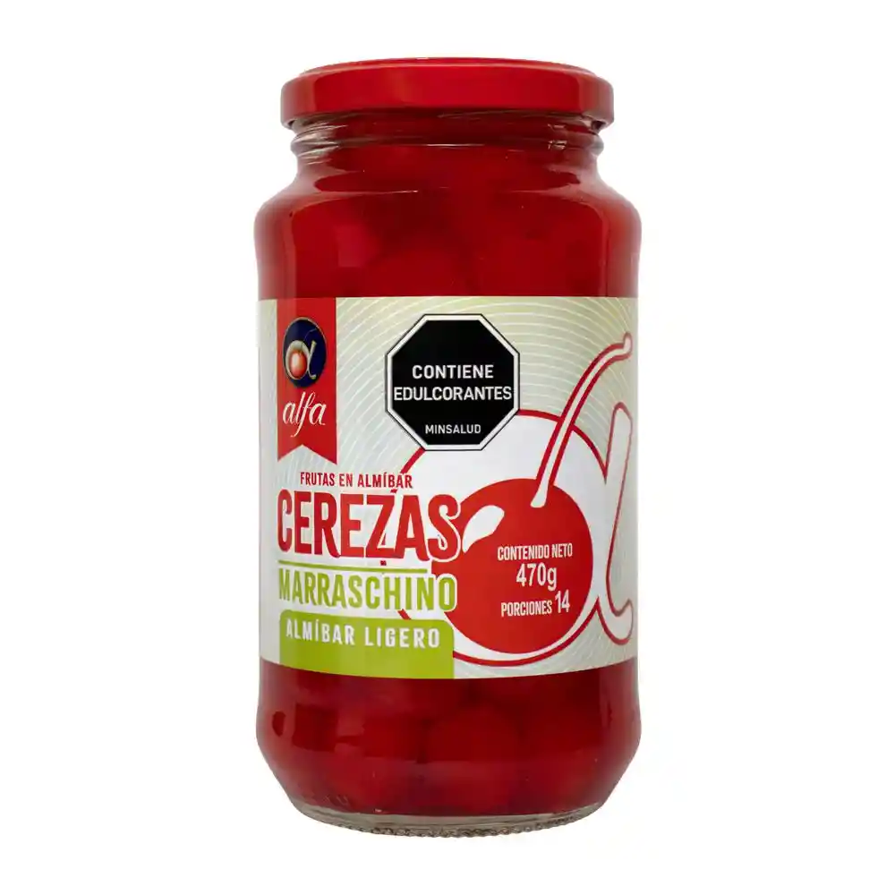Cerezas Marraschino Alfa Almibar Ligero (470 Gr)