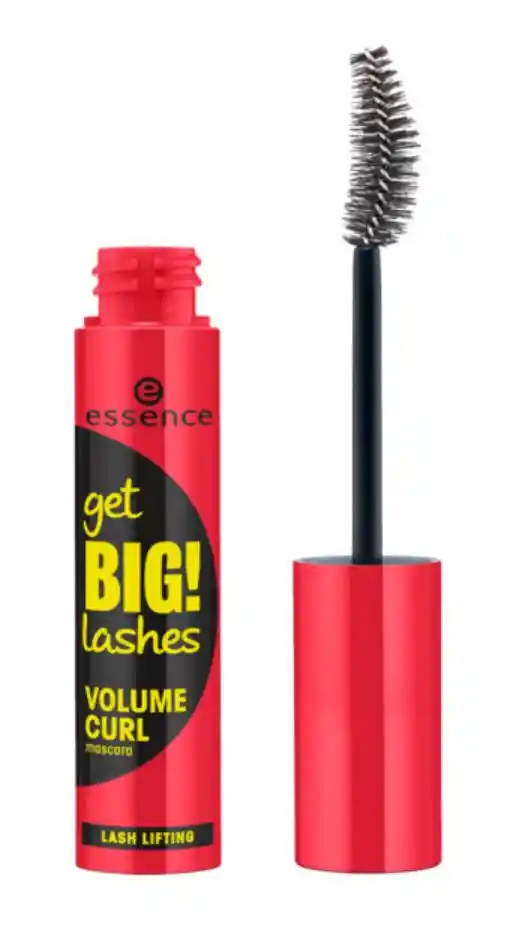 Essence Pestañina Vegana Get Big! Lashes Volume Curl Lavable Negra