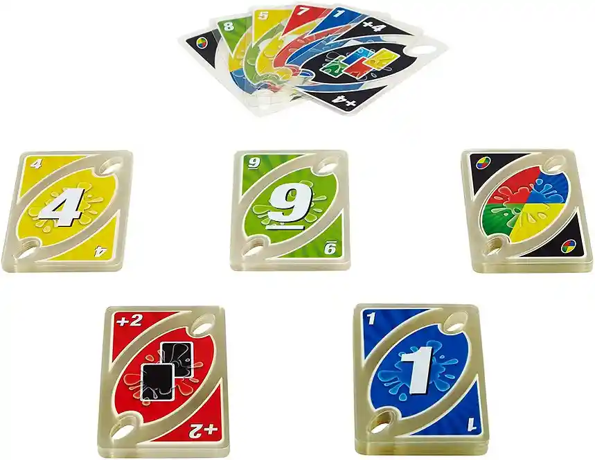 Uno Splash Juego De Cartas Original Uno H2o Uno Agua Llavero