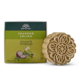 Shampoo Sólido Natural - Panavayu (pelo Graso: Cola De Caballo, Menta Y Árbol De Té)