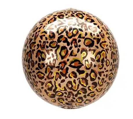 Globo Metalizado Orbz Animal Print Leopardo