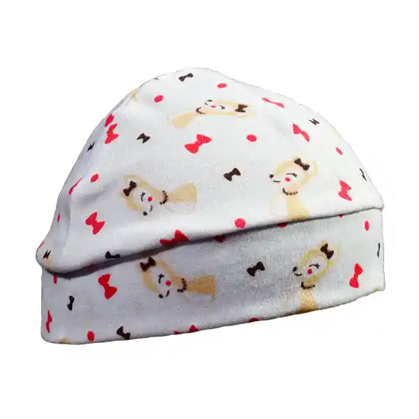 Gorro Estampado Bebé Niña - Rojo Medio