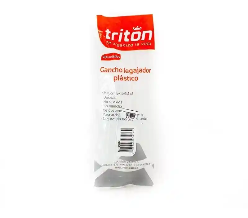 Triton Gancho Legajador Plastico X20