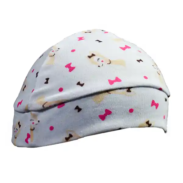 Gorro Estampado Bebé Niña -beige