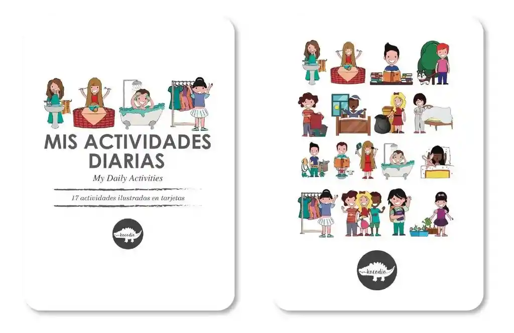 Kocodio Flash Cards Mis Actividades Diarias Juego Didáctico