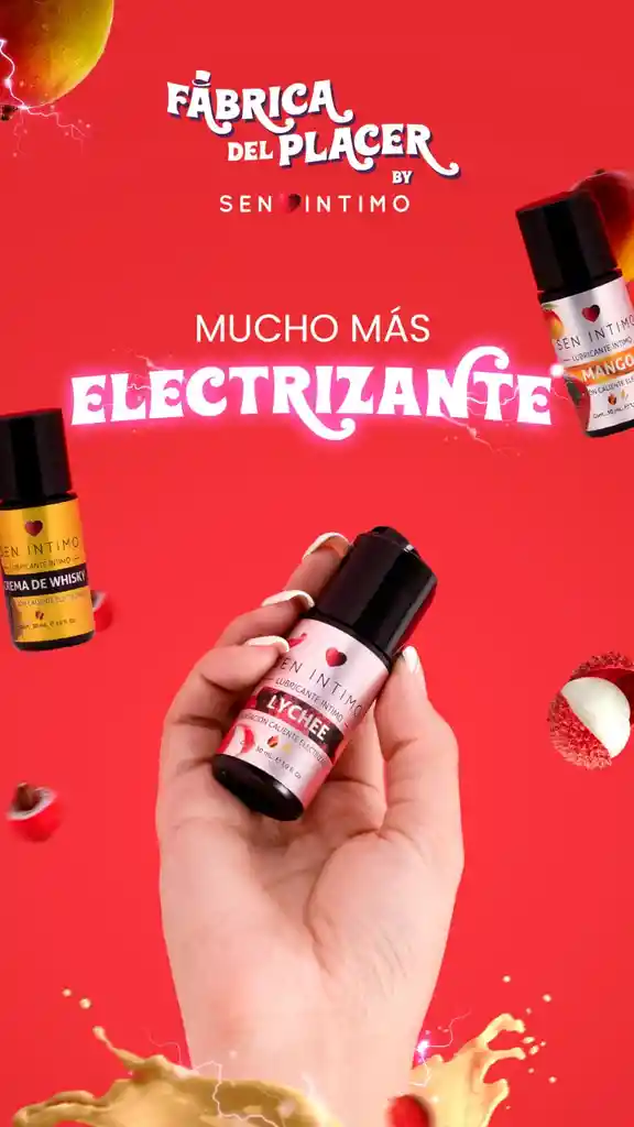 Lubricante Caliente Electrizante Comestible (sabor Lychee) Edicion Limitada