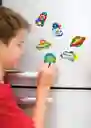 Juego Didáctico Kit Pintar Y Moldear Figuras Espacio Imanes Manualidades