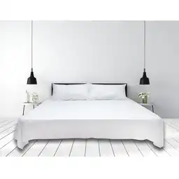 Sábana Cama King Blanco Empaque Tela