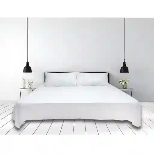 Sábana Cama King Blanco Empaque Tela