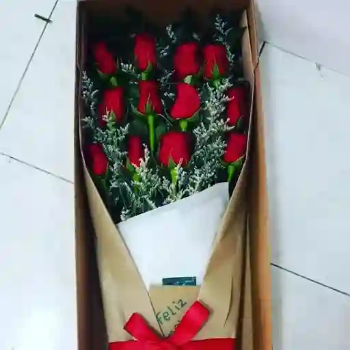 Caja De 12 Rosas