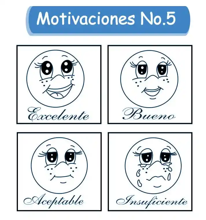 Sellos Motivaciones No.5 Caritas X4 - Sys Didácticos