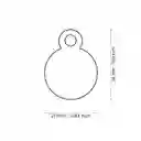 Placa Id My Family Círculo Pequeño De Latón Cromado Dorado