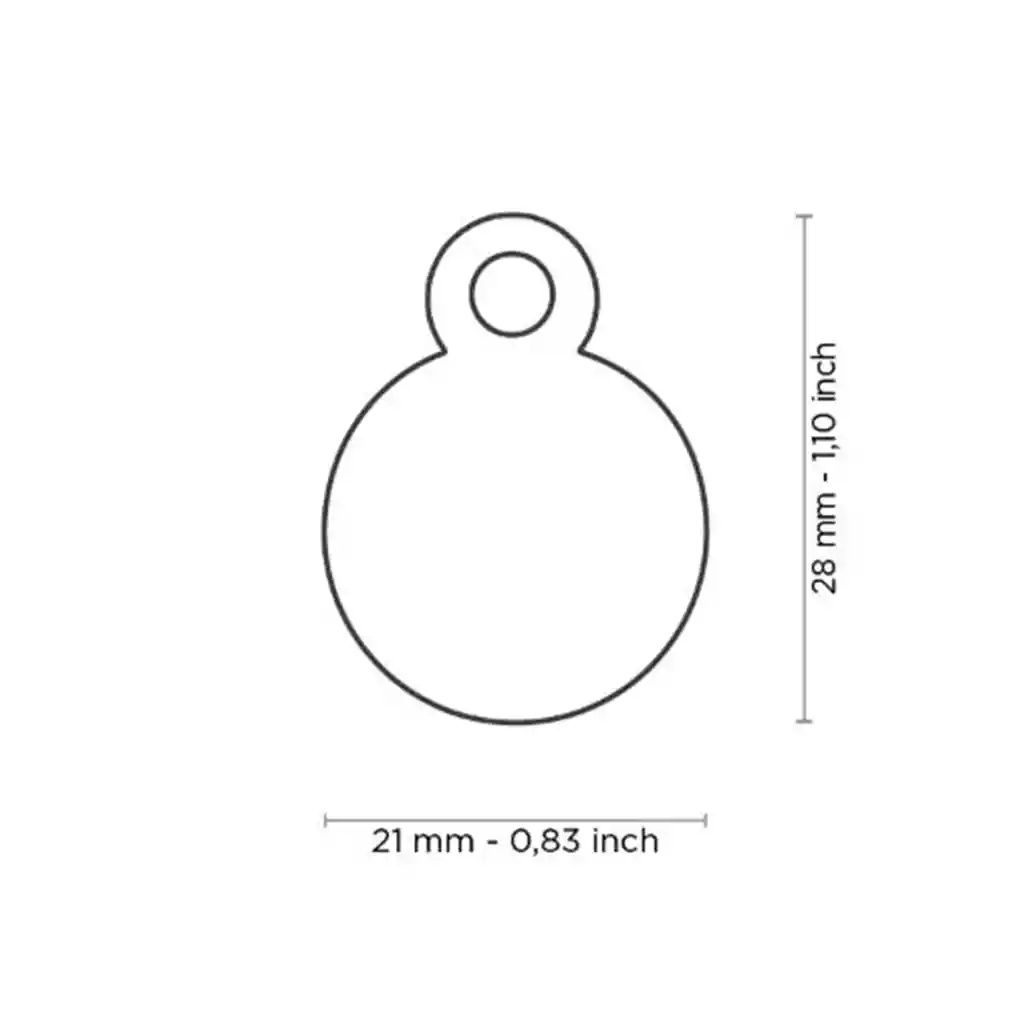 Placa Id My Family Círculo Pequeño De Latón Cromado Dorado