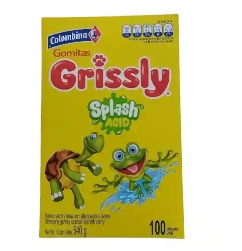 Gomitas Grissly Splash Tortugasx 100 - G A $0