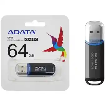 Adata Memoria Usbc906 64Gb 2.0 Classic Ac906-64G-Rbk Negro