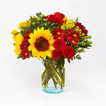 Girasoles Y Margaritas En Bouquet