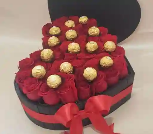 Chocolates Caja Rosas Medellin Rojas, San Valentín, Cumpleaños, Feliz Día, Aniversario