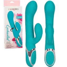 Vibrador Giratorio Doble Estimulación Turquesa