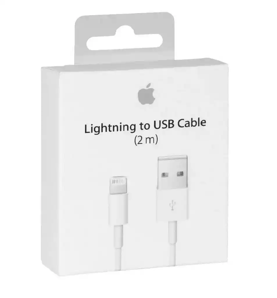 Cable Original Apple Lightning 2m + Cargador Original 12w