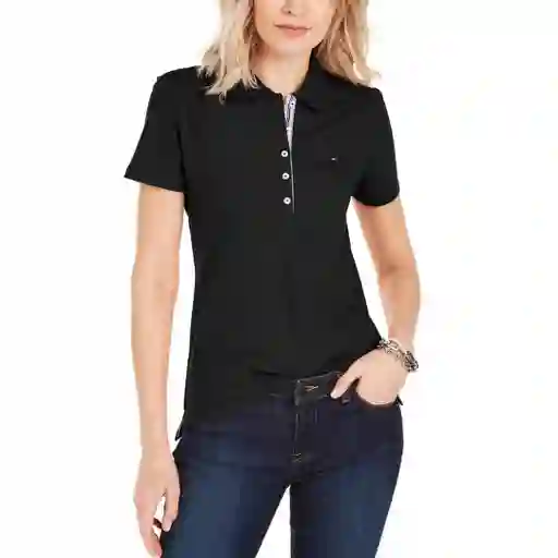 Talla Xs, M - Camiseta Polo Mujer Tommy Hilfiger Black | Original