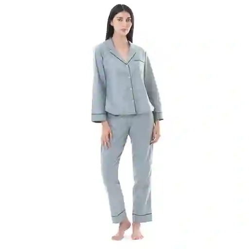 Pijama Mujer Algodón Gris - Talla L