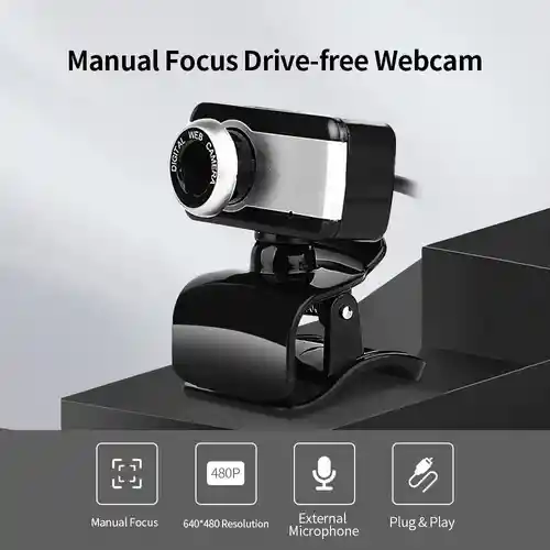 Cámara Web Con Microfono 480p Zoom Skype Compatible Con Mac