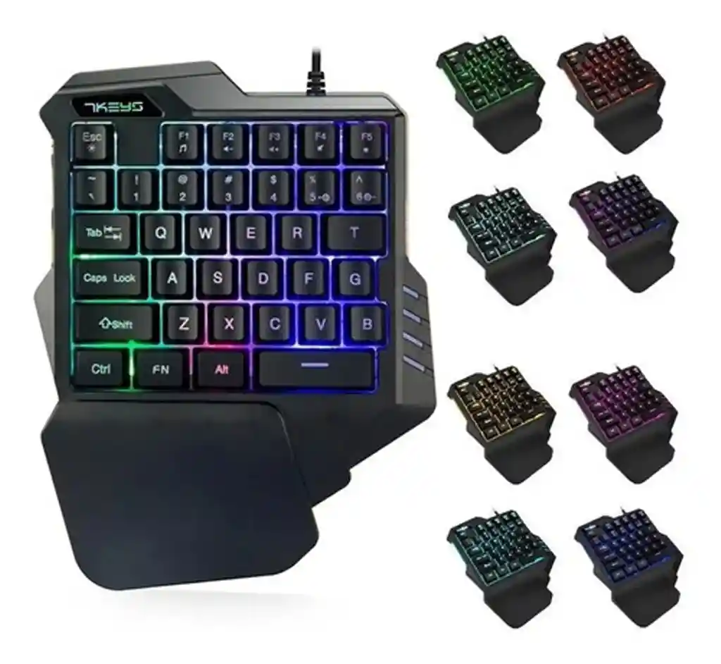 Teclado Gamer Una Mano 35 Teclas G92 Retroiluminado Membrana