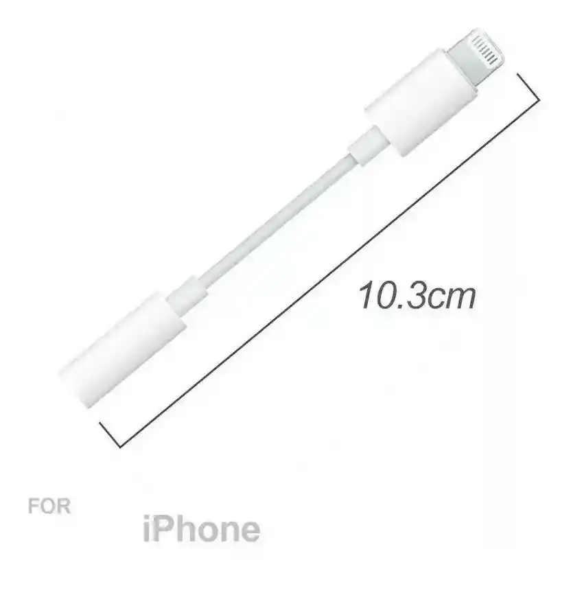 iPhone Convertidor Plug 3.5Mm Para6 7 8 10X Audifono Adaptador