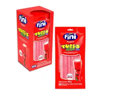 Fini Tubes Sabor Fresa Y Nata X10und 400g Azucarados