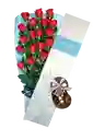 Rosas Rojas X 18 En Caja Azul + Chocolates Don Eloy