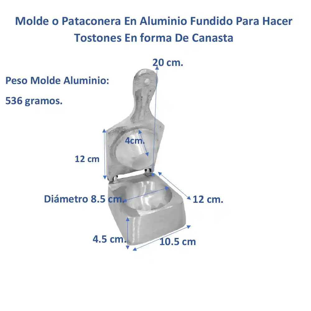 Molde Canasta Patacón Aluminio Fundido Pataconera