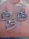 Juego Joyeria De Plata 925, Aretes Con Cadena Y Dije (jcd289)