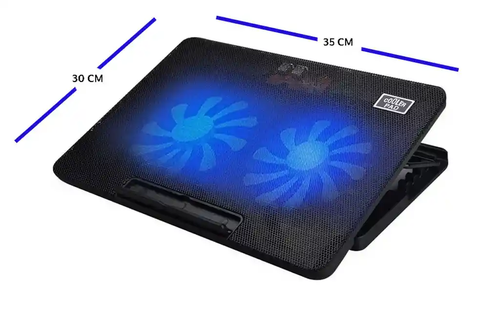 Base Refrigerante Gamer Portátil 5 Niveles 2 Ventiladores