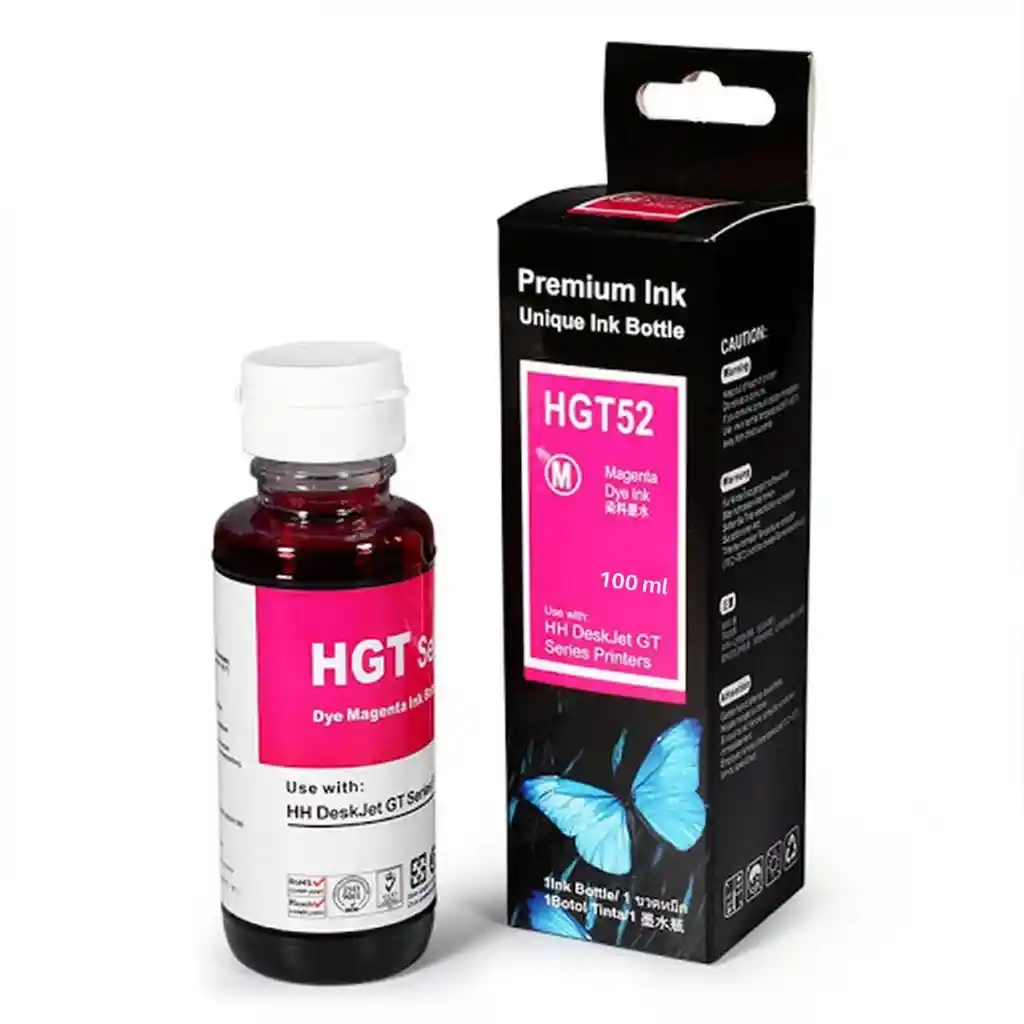 Tinta Hewlett Packard Gt52 Magenta Generica