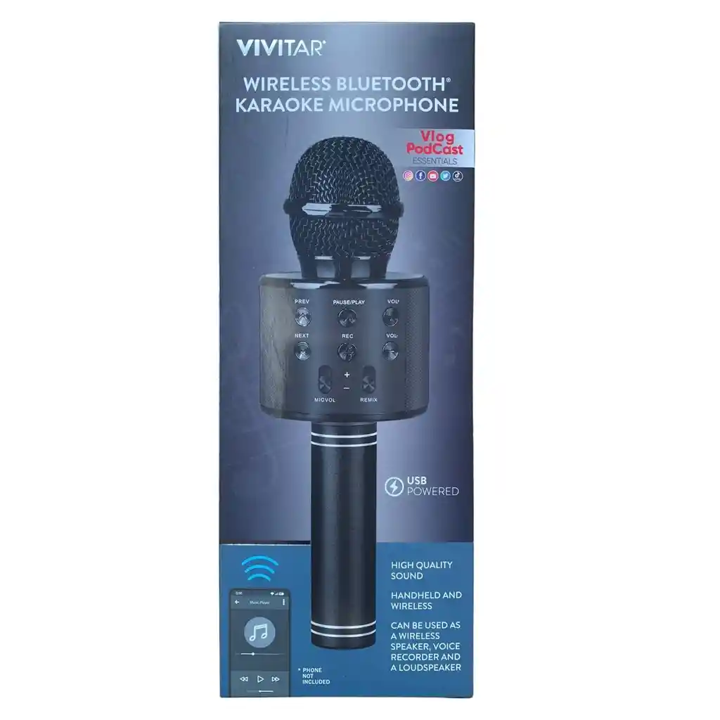 Micrófono Vivmic303 Inalámbrico Para Karaoke