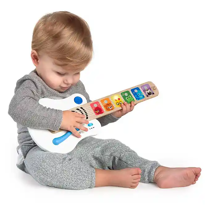 Guitarra Musical Para Bebe En Madera Luces Y Sonidos