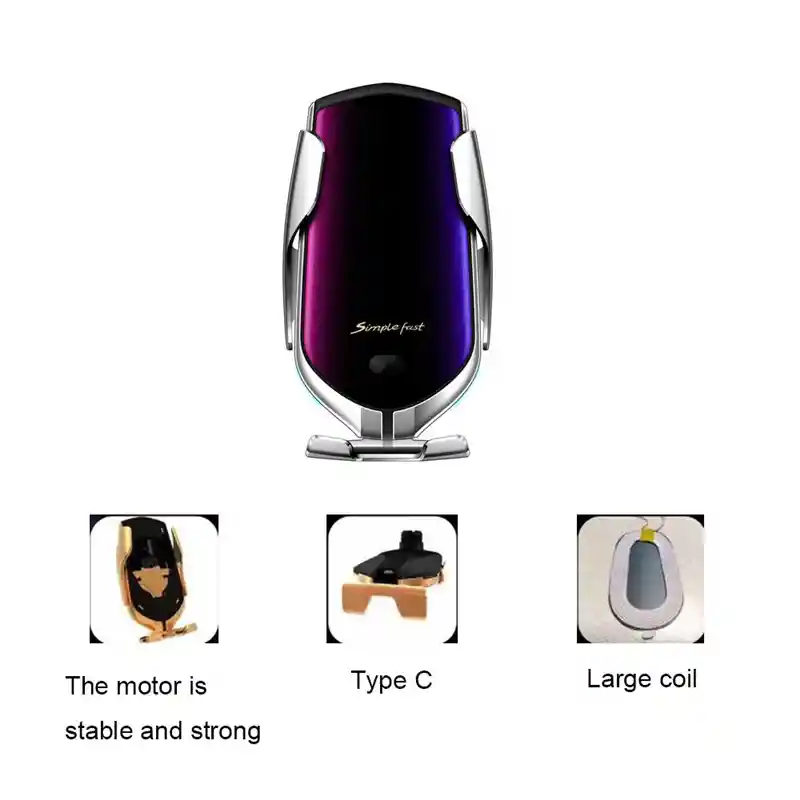 Cargador Inalámbrico Con Sensor Inteligente Para Carro R1