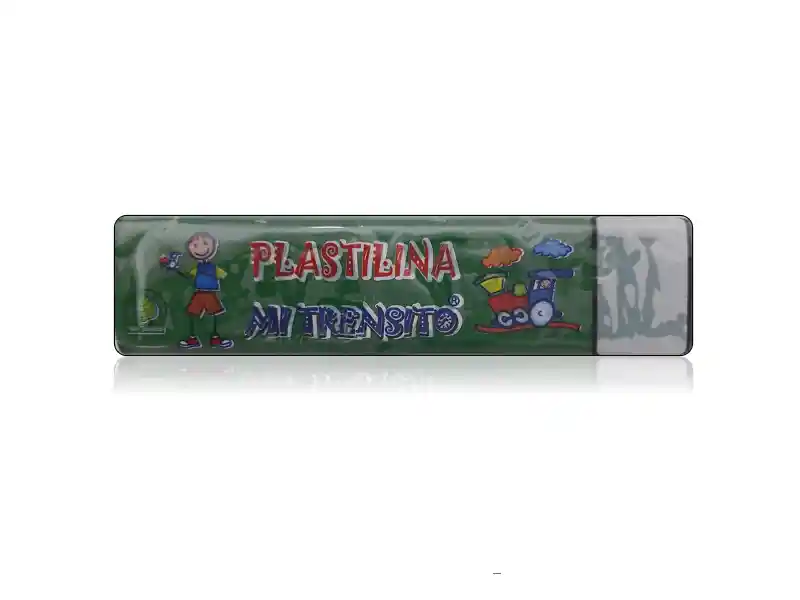 Plastilina En Bloque X 55gramos. Verde Oscuro