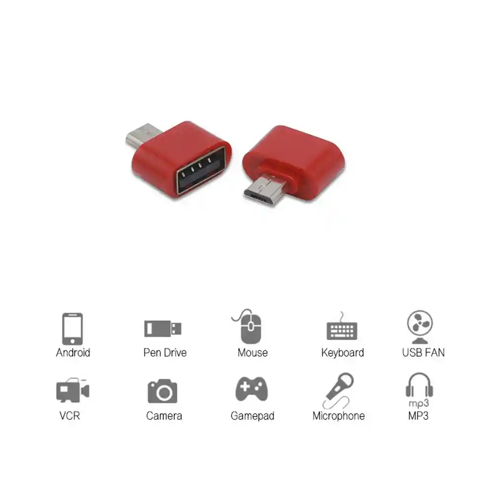 Adaptador Otg Micro Usb Macho A Usb 2.0 Hembra